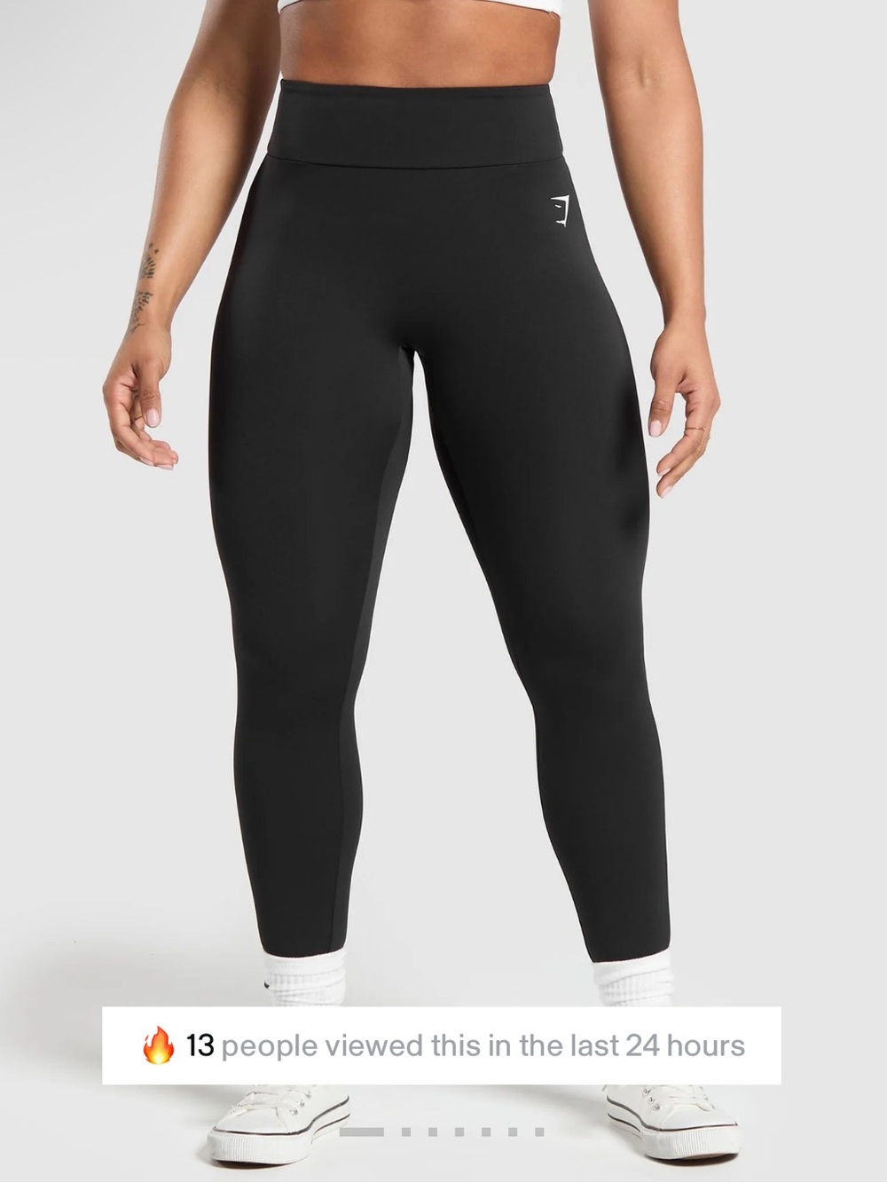 Gymshark Black High-Rise Rep Leggings 7/8 Length